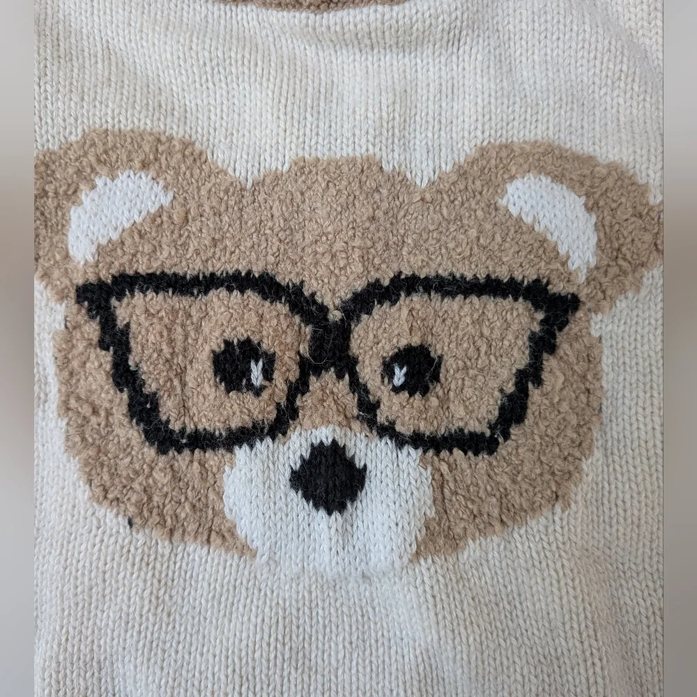 H&M + Cat & Jack Baby Teddy Bear Neutral Sweaters 100% Cotton Size 12 Months